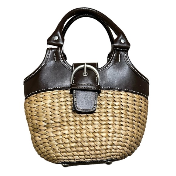 Vintage Charlotte Russe Handbag Basket Style with Buckle - Picture 1 of 7